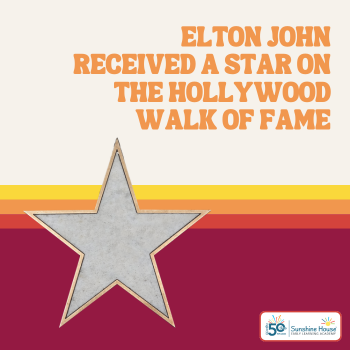 Elton John received a star on the Hollywood Walk of Fame in 1975